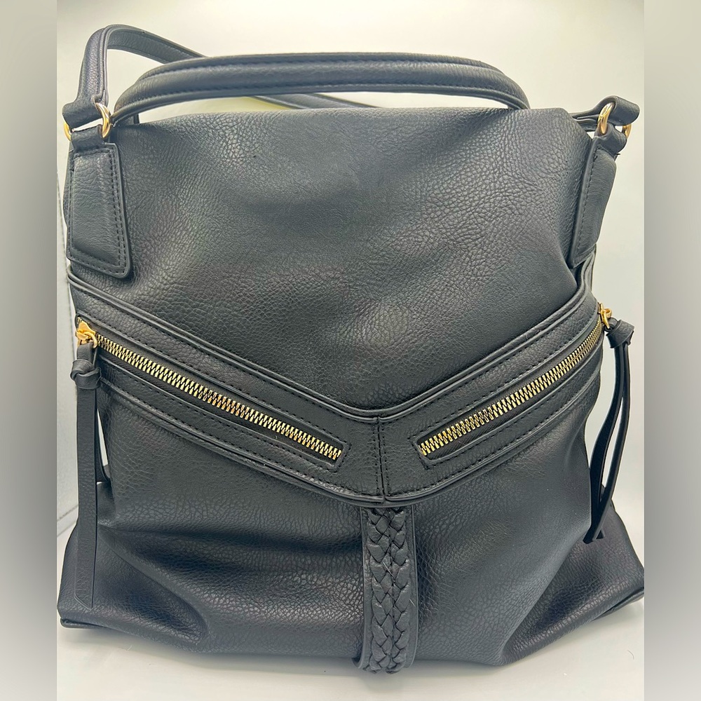 🌺Gussaci Women's Black Tote Double Zipper Handbag🌸🌺